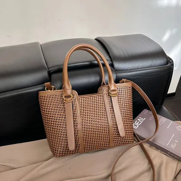 Brown_Pu_Fabric_Premium_Tote_Bag_For_Women