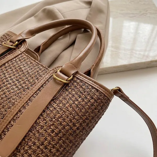 Brown_Pu_Fabric_Premium_Tote_Bag_For_Women