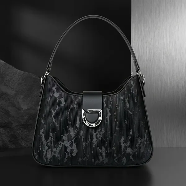 Black_Pu_Fabric_Premium_Hobo_Bag_For_Women