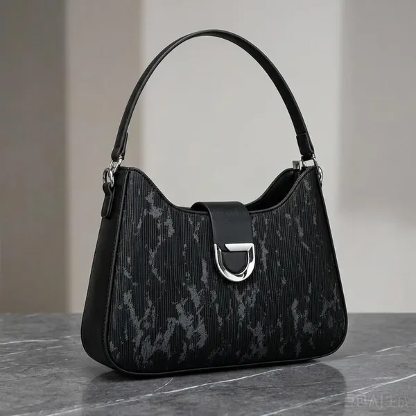 Black_Pu_Fabric_Premium_Hobo_Bag_For_Women