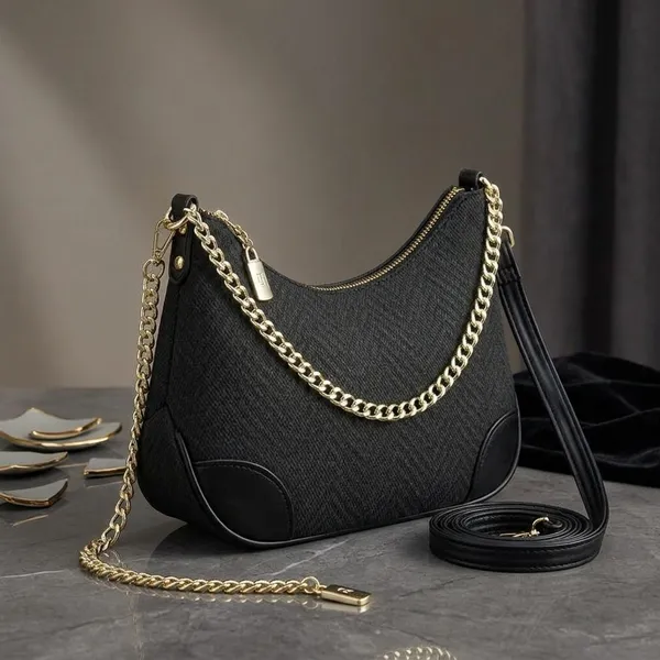 Black_Pu_Fabric_Premium_Hobo_Bag_For_Women