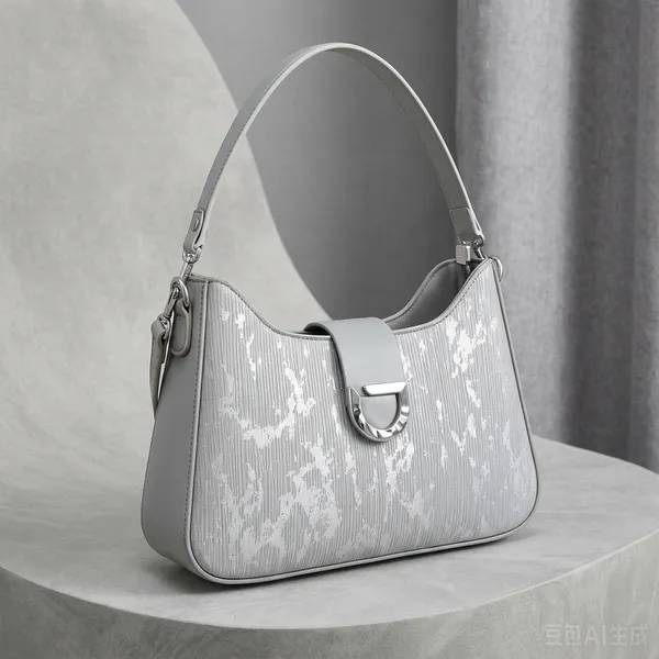 Grey_Pu_Fabric_Premium_Shoulder_Bag_For_Women