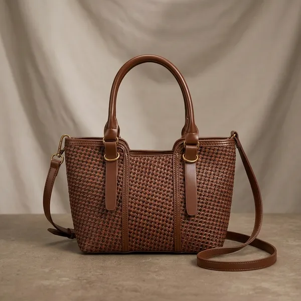 Brown_Pu_Fabric_Premium_Tote_Bag_For_Women