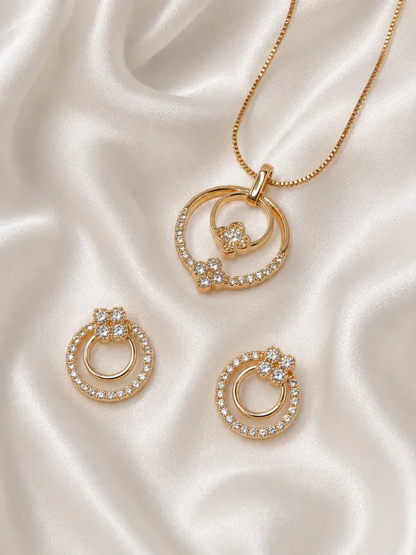 Gold_Brass_Alloy_Earrings_And_jewellery__For_Women