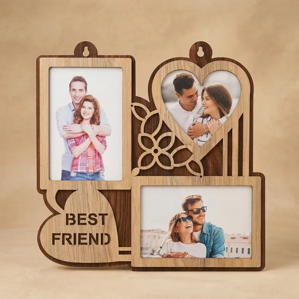 Wood_Best_Friend_Heart_Multi_Aperture_Photo_Frame