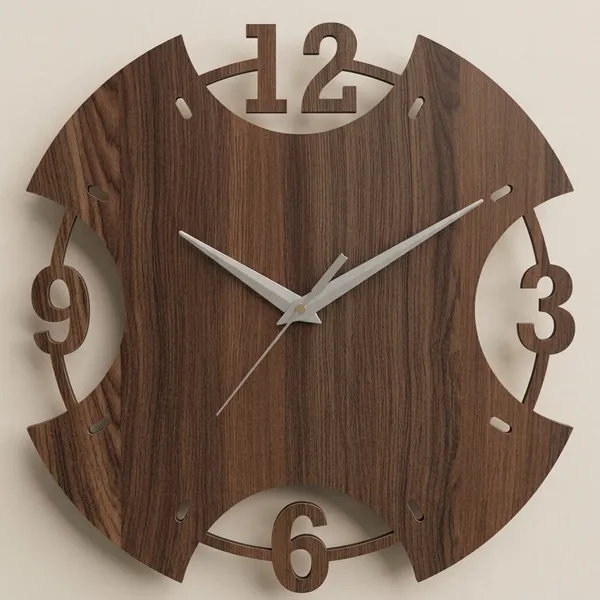 Wood_Contemporary_Cut_Out_Numeral_Decorative_Wall_Clock