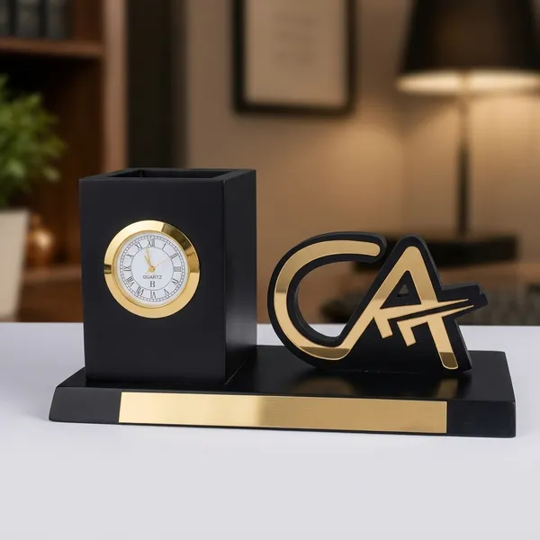 Wood_Black_Gold_Executive_Analog_Desk_Clock