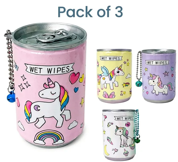 Multicolor_Unicorn_Print_Plastic_Wet_Wipes_Can_With_Keychain_For_Kids_(_Pack_of_3)