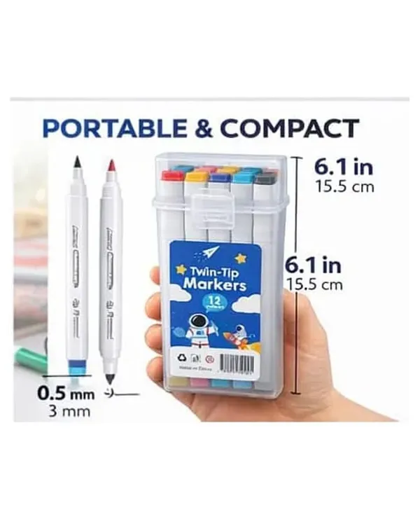 Touchmomo_Dual_Tip_Water-Based_Multicolour_Markers_Set_Of_12_-_Pack_of_1
