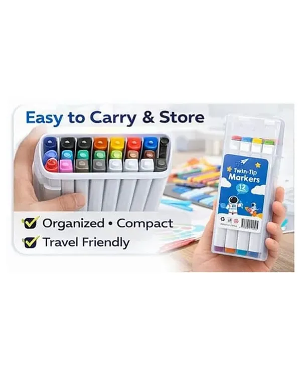 Touchmomo_Dual_Tip_Water-Based_Multicolour_Markers_Set_Of_12_-_Pack_of_1