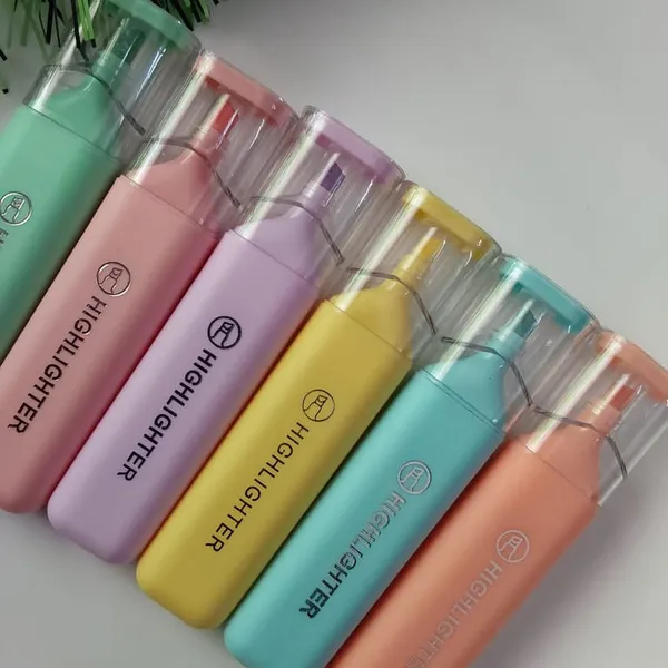 Pack_of_6_Plastic_Pastel_Multicolour_Mini_Highlighter_Pens_Set
