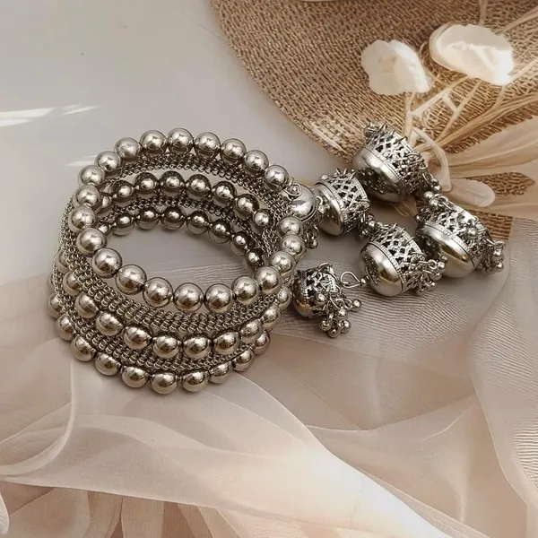 Silver_Oxidised_Alloy_Afghan_Multi-Layer_Dangler_Bangles_For_Women_-_Pack_of_1
