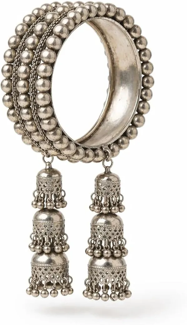 Silver_Oxidised_Alloy_Afghan_Multi-Layer_Dangler_Bangles_For_Women_-_Pack_of_1