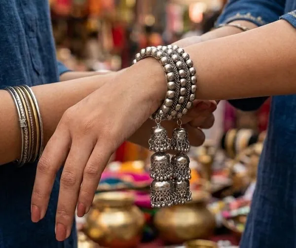 Silver_Oxidised_Alloy_Afghan_Multi-Layer_Dangler_Bangles_For_Women_-_Pack_of_1