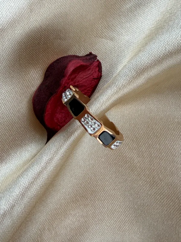 Rose_Gold_Geometric_Adjustable_Ring_With_Black_Enamel_Accents
