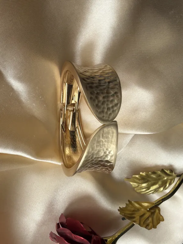 Sculptural_Hinged_Bracelet_,_Brushed_Gold
