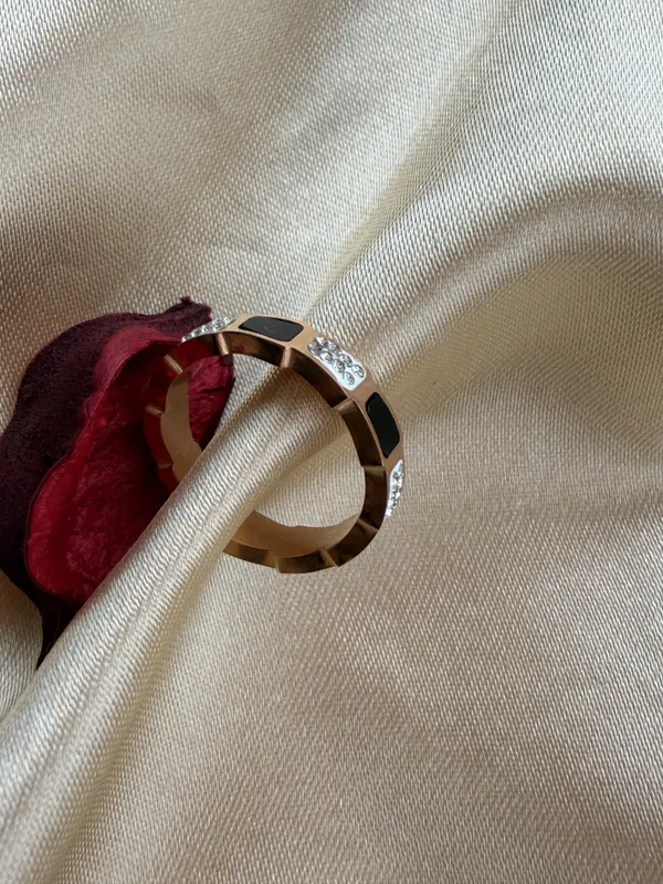 Rose_Gold_Geometric_Adjustable_Ring_With_Black_Enamel_Accents