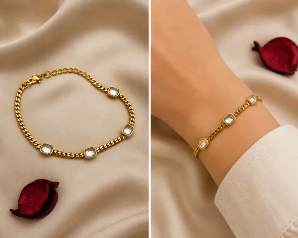 White_Stone__Chain_Bracelet_