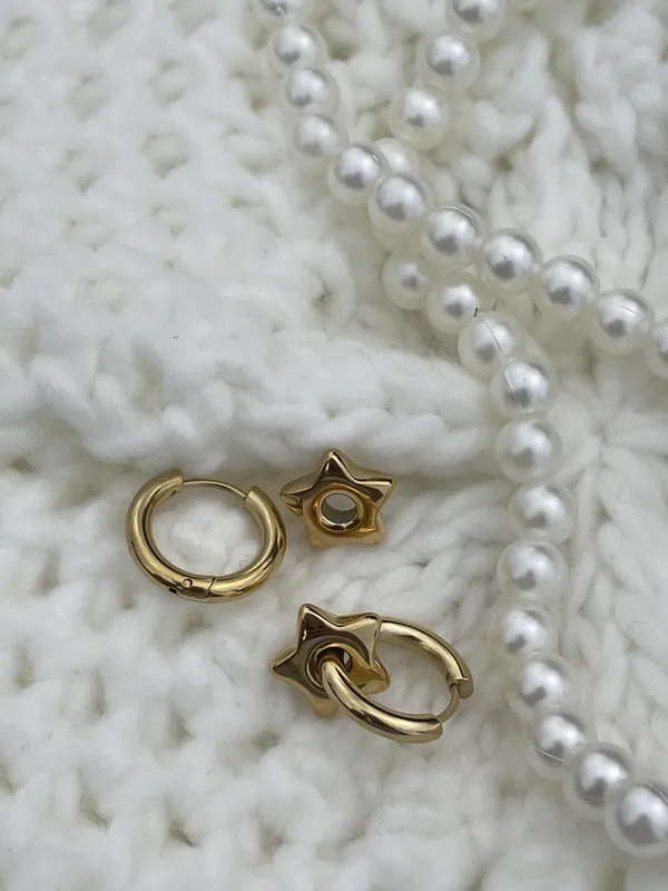 3-In-1_Style_Star_Charm_Huggie_Hoops,_18K_Gold_Plated