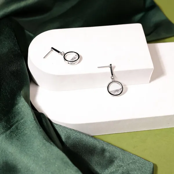 Silver_Circle_Drop_Earrings_For_Women