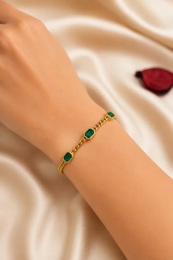 Green_Stone_Chain_Bracelets_For_Women