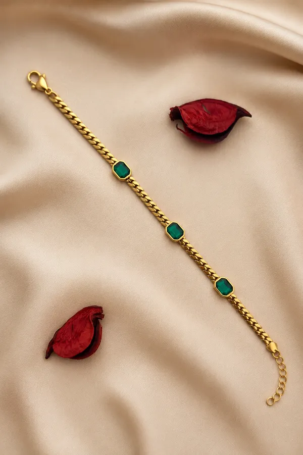 Green_Stone_Chain_Bracelets_For_Women