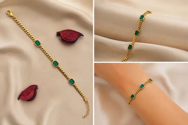 Green_Stone_Chain_Bracelets_For_Women
