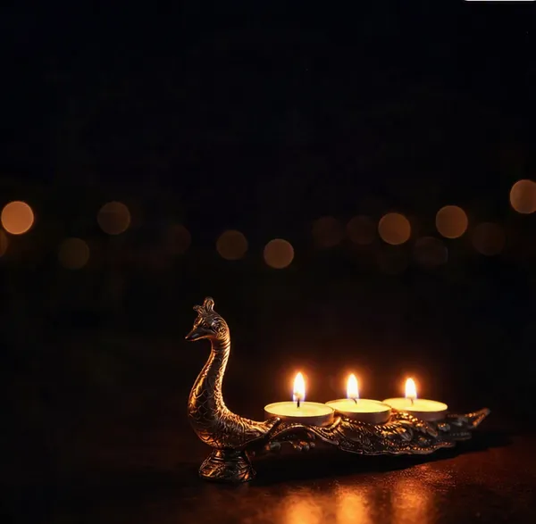 Metal_Peacock_Candle_Single