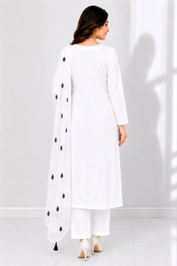 Pure_White_Hand-Embroidered_Chikankari_Anarkali_Kurta_Set