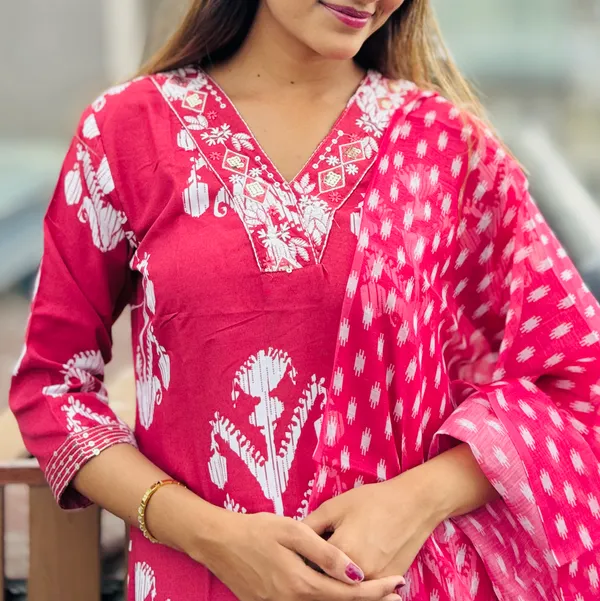 coral_Pink_Embroidered_Kurta_Set_with_Tonal_Dupatta