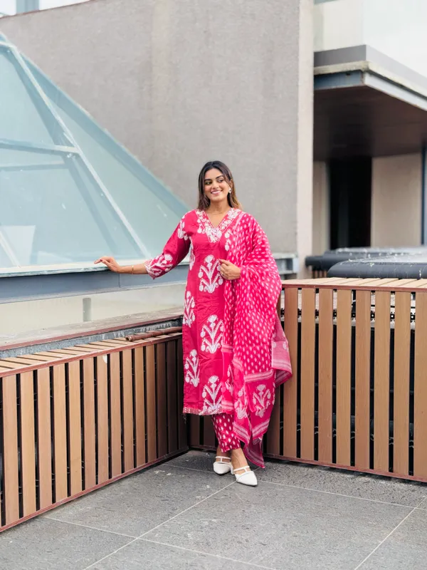 coral_Pink_Embroidered_Kurta_Set_with_Tonal_Dupatta