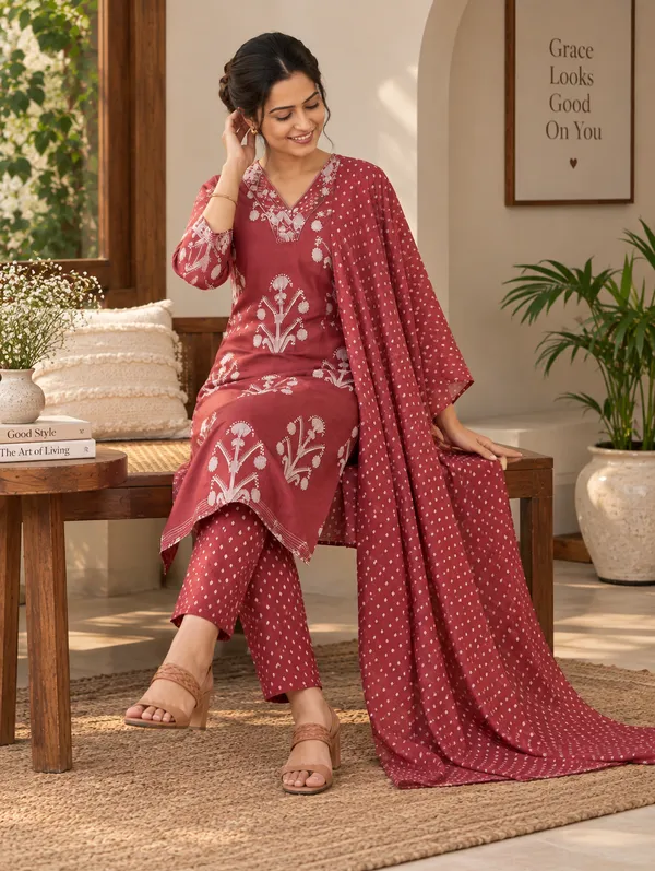 Floral_Motif_Print_Straight_Kurta_With_Trousers_&_Dupatta