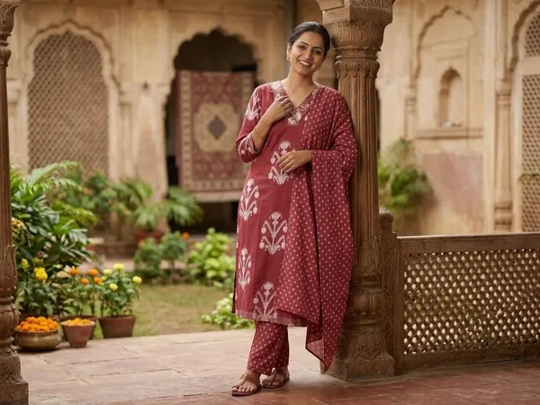 Floral_Motif_Print_Straight_Kurta_With_Trousers_&_Dupatta