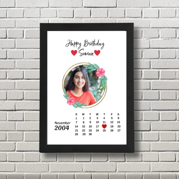 Customized_Birthday_Floral_Personalized_Calendar_Photo_Frame