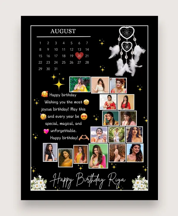 Customized_Black_Birthday_Dreamcatcher_Calendar_Collage_Photo_Frame