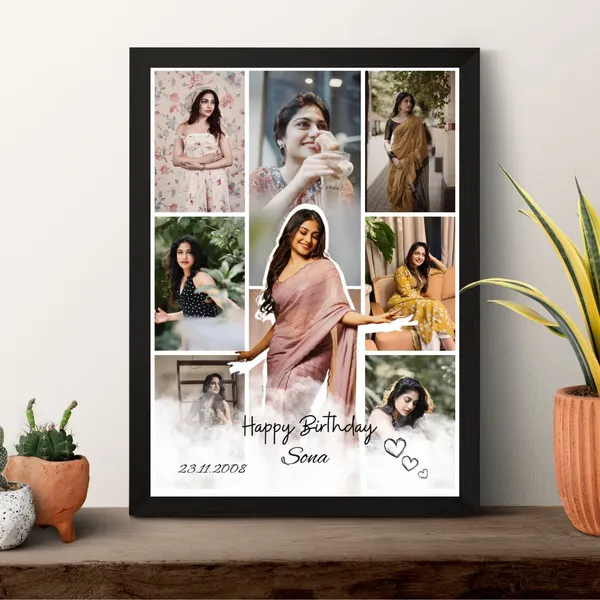 Customized_Black_Birthday_Eight-Slot_Heart_Motif_Collage_Frame