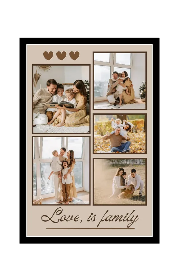 Customized_Black_Family_Love_Heart_Accent_Collage_Photo_Frame