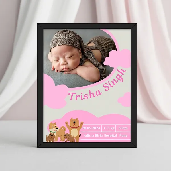 Customized_Black_Baby_Birth_Announcement_Personalized_Photo_Frame