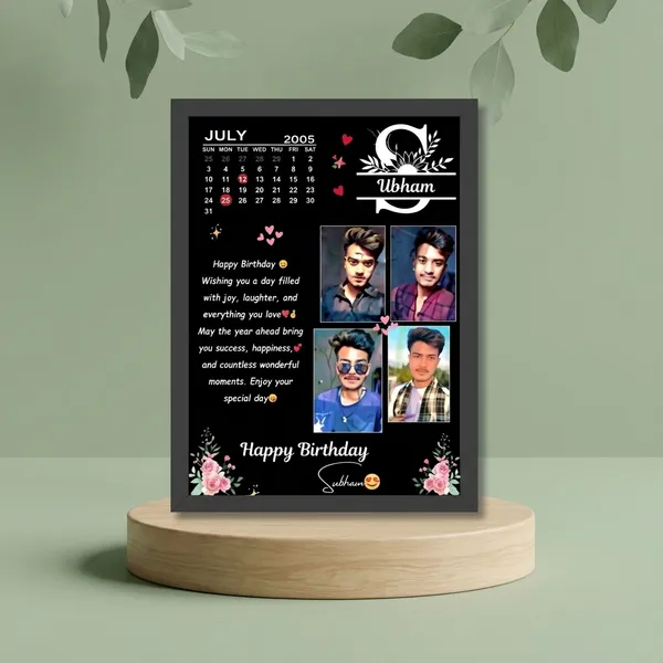 Customized_Black_Birthday_Calendar_Multi-Photo_Collage_Frame