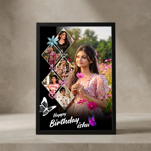 Customized_Black_Birthday_Diamond_Pattern_Collage_Photo_Frame