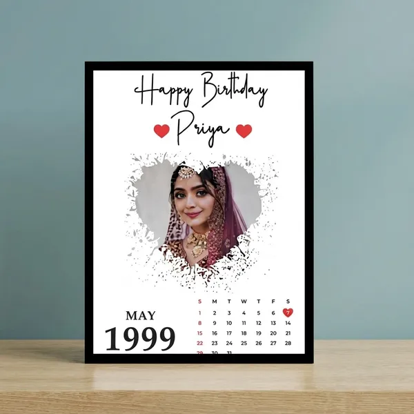 Customized_Black_Birthday_Calendar_Heart_Accent_Personalized_Frame