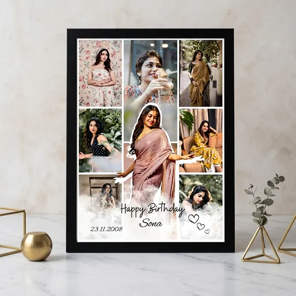 Customized_Black_Birthday_Eight-Slot_Heart_Motif_Collage_Frame