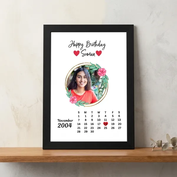 Customized_Birthday_Floral_Personalized_Calendar_Photo_Frame