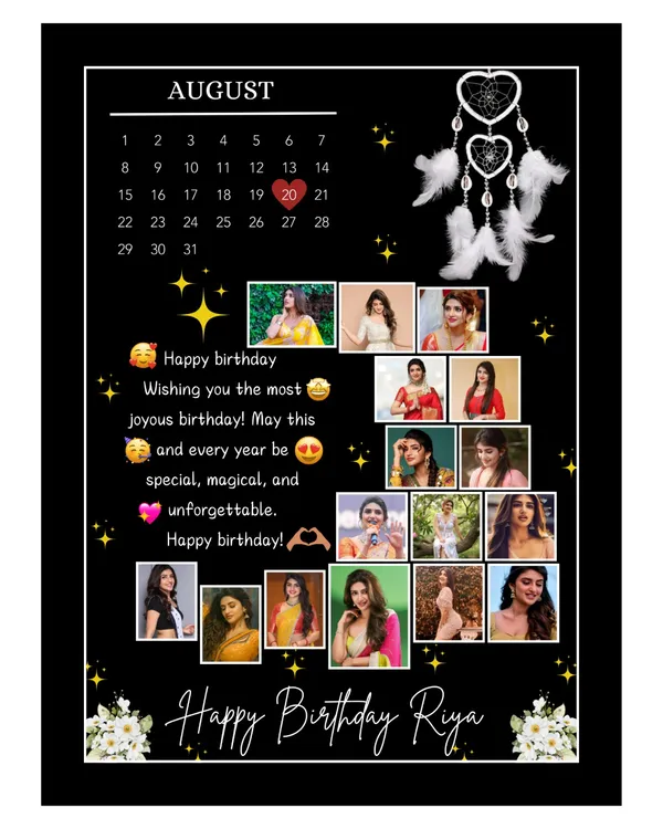 Customized_Black_Birthday_Dreamcatcher_Calendar_Collage_Photo_Frame