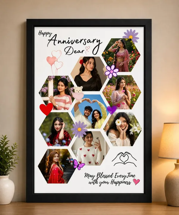 Customized_Anniversary_Hexagonal_Personalized_Photo_Collage_Frame