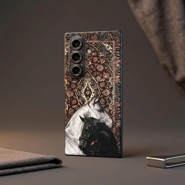 Multicolor_Horse_Non_-_Sticky_Bubble_free_Phone_Skin_For_Smartphone