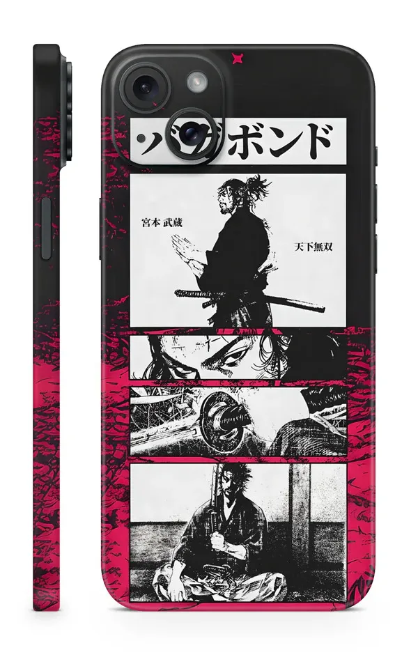 Black_And_Pink_Non_-_Sticky_Bubble_free_Phone_Skin_For_Smartphone