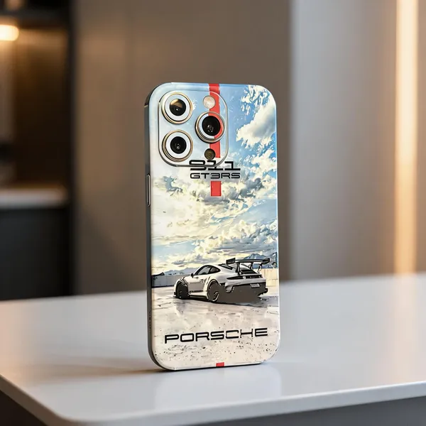 Multicolor_Porsche_Non_-_Sticky_Bubble_free_Phone_Skin_For_Smartphone