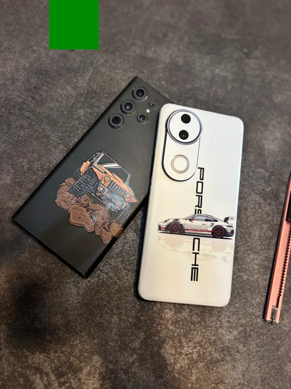 Multicolor_Porsche_Non_-_Sticky_Bubble_free_Phone_Skin_For_Smartphone