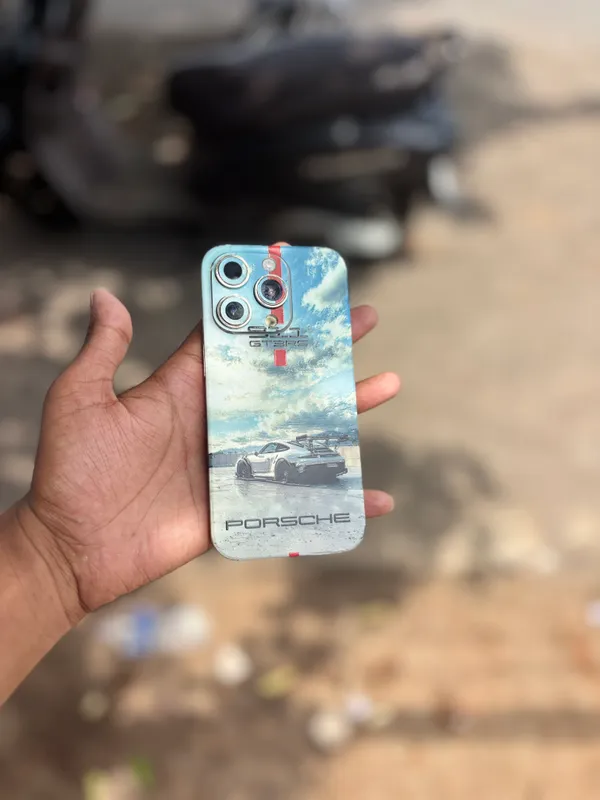 Multicolor_Porsche_Non_-_Sticky_Bubble_free_Phone_Skin_For_Smartphone